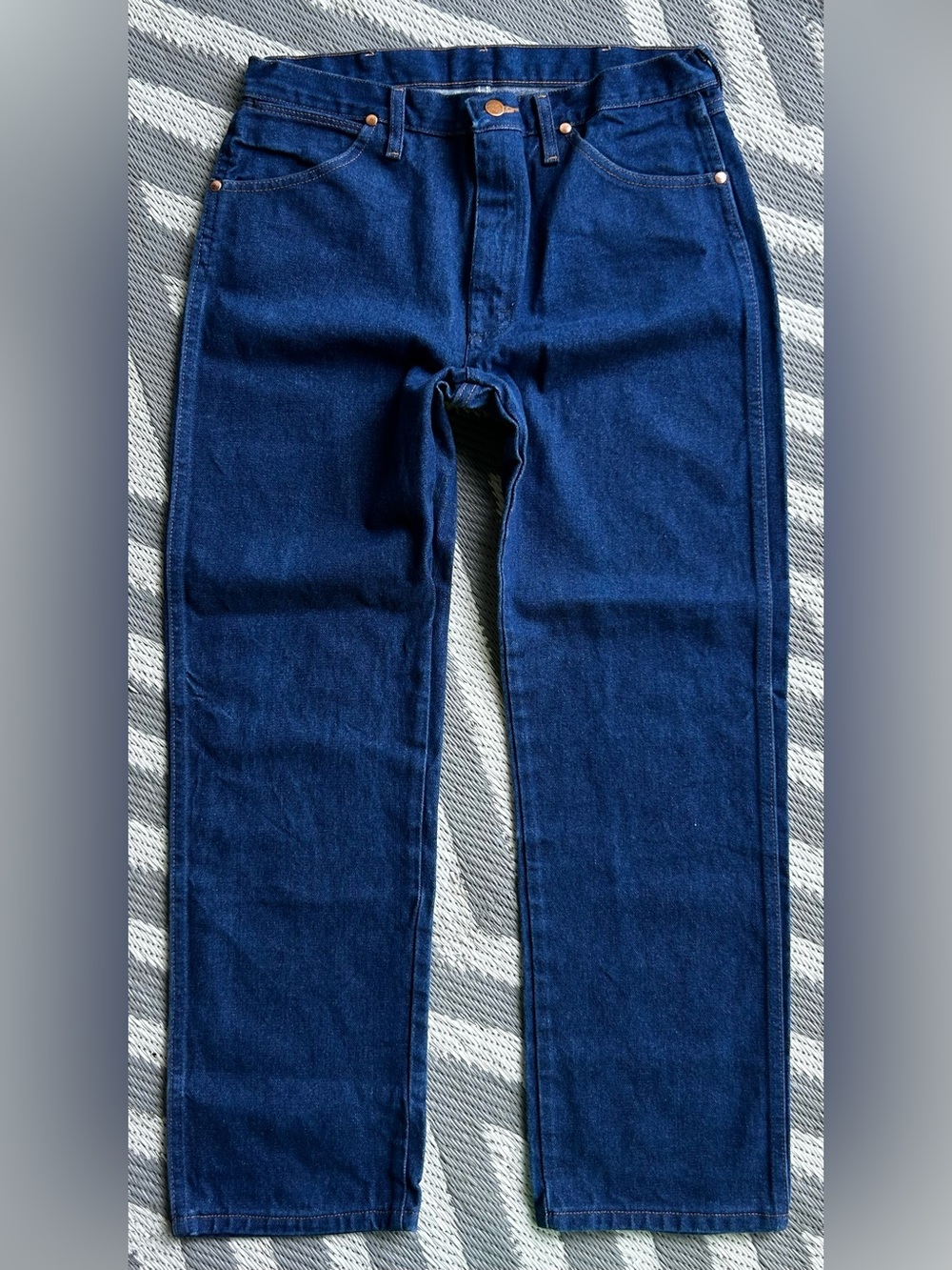 NWT-Style Wrangler 13MWZ Original Cowboy Cut Jeans Men’s 34x30 Dark Rinse NWOT